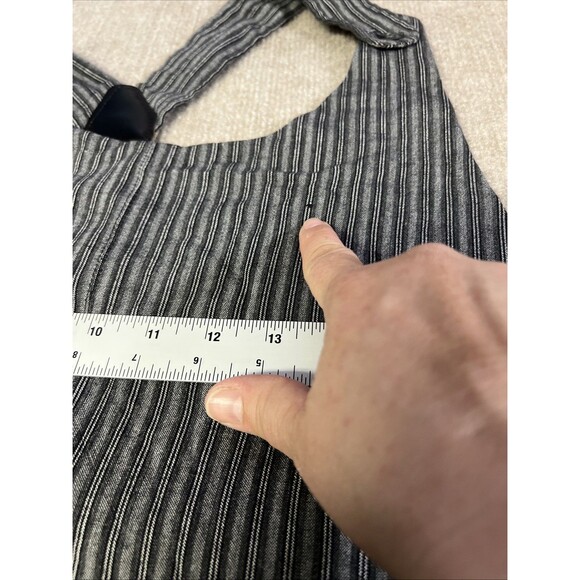 Vintage Ann Taylor Jumper Pinstripe Pinafore Mini Tank Dress Y2K 90s Size 14 - Picture 5 of 8